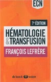 couverture du livre : Hématologie et transfusion (7ème édition)